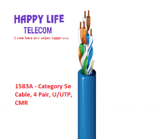 Cáp mạng Belden Cat5e U/UTP, CMR 1583A 