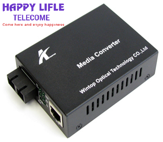 Media converter 100M, 2 sợi, SM, 1310nm. 20km - Wintop YT-8110SA-11-20