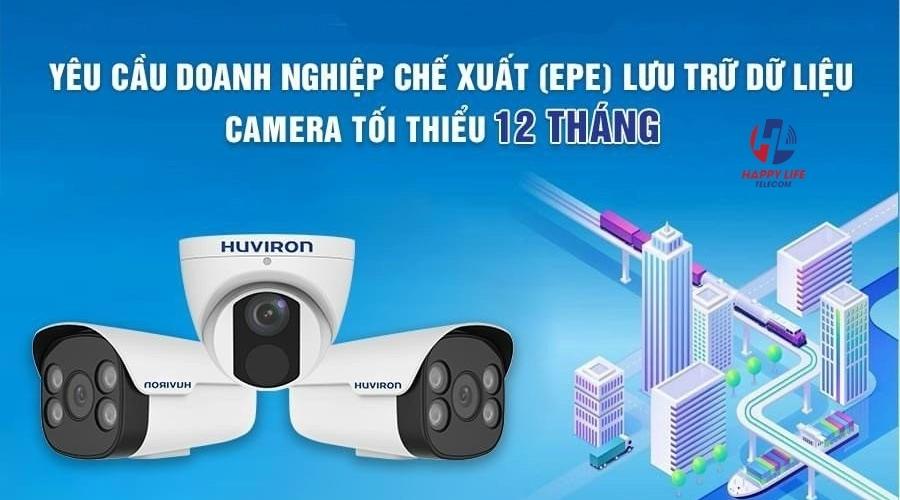 Camera giám sát cần lưu trữ tối thiểu 12 tháng theo quy định của Nhà nước