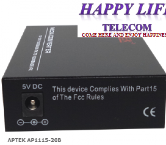 Media Converter Gigabit (B) APTEK AP1115-20B 1 sợi 20km