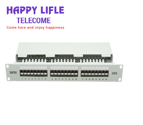 Patch Panel Cat.6 FTP 1U 24P 19inch chống nhiễu DINTEK